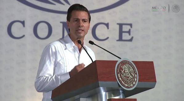 Enrique Peña Nieto en la clausura del 22 Congreso del Comercio Exterior Mexicano.