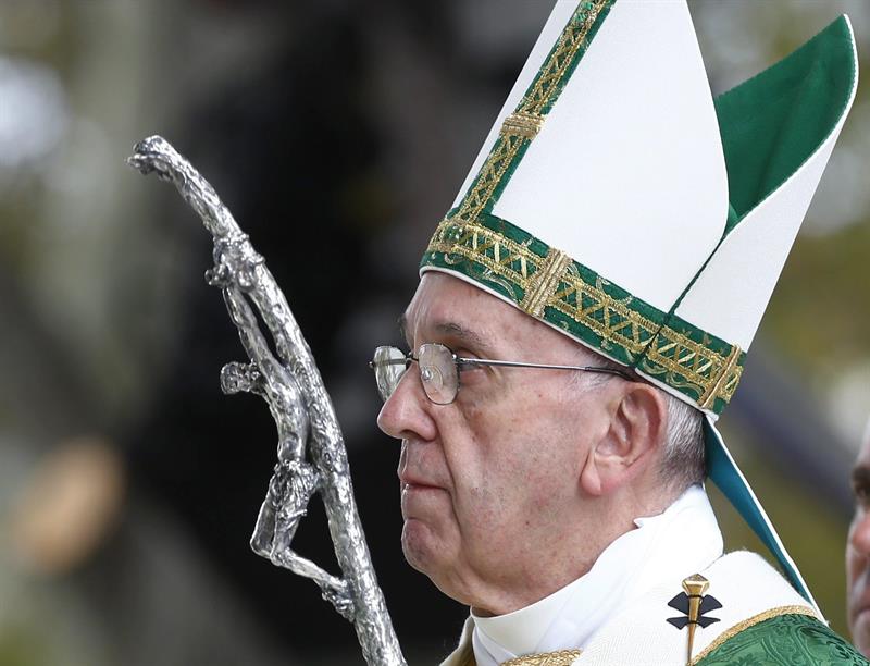 El papa Francisco, durante la misa final de su visita a EU que celebró el 27 de septiembre en Filadelfia 