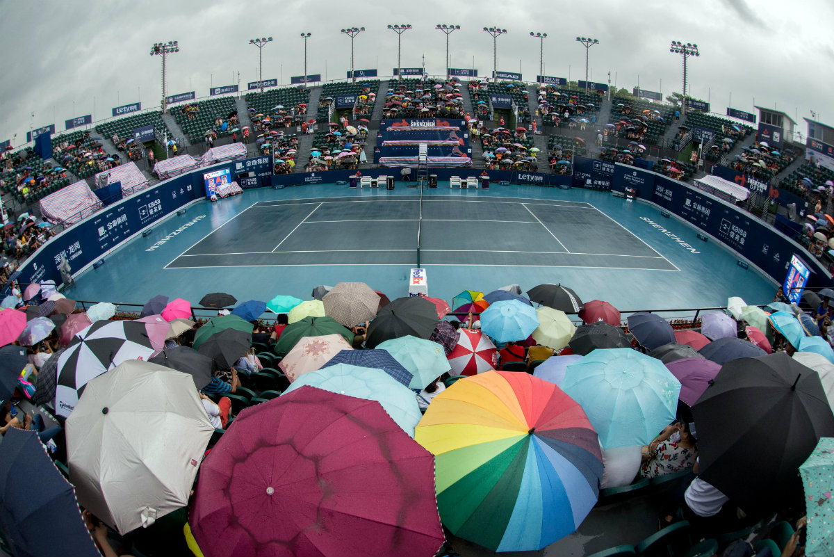 La lluvia se hizo presente en el Abierto de China 