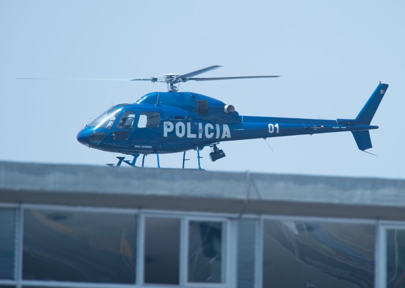 La policía vigiló  a los asistentes al Estadio Olímpico de Ciudad Universitaria 
