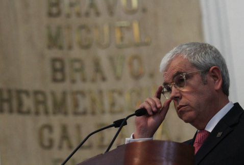 Felipe de Jesús Gutiérrez, secretario de Desarrollo Urbano y Vivienda, compareció ante el pleno de la Asamblea Legislativa del Distrito Federal.