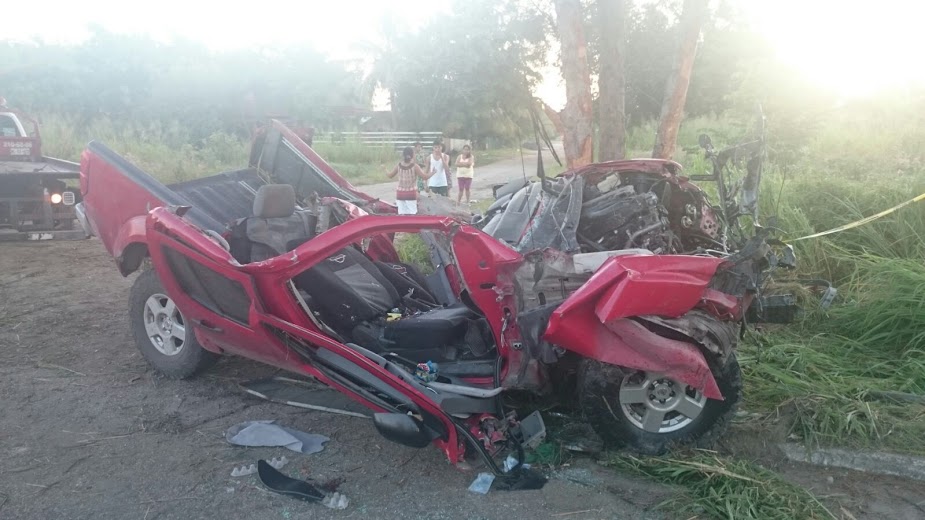 La unidad quedó destrozada.