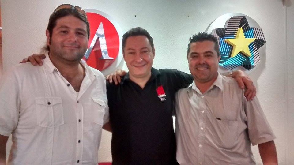Roberto Rivas, Beto Castillo y Rodolfo 'Musy' Rodríguez, promocionan la obra. 