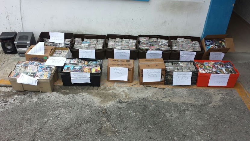 Discos decomisados en rodante de Altamira.