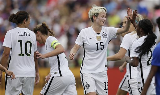Megan Rapinoe con la selección de Estados Unidos 