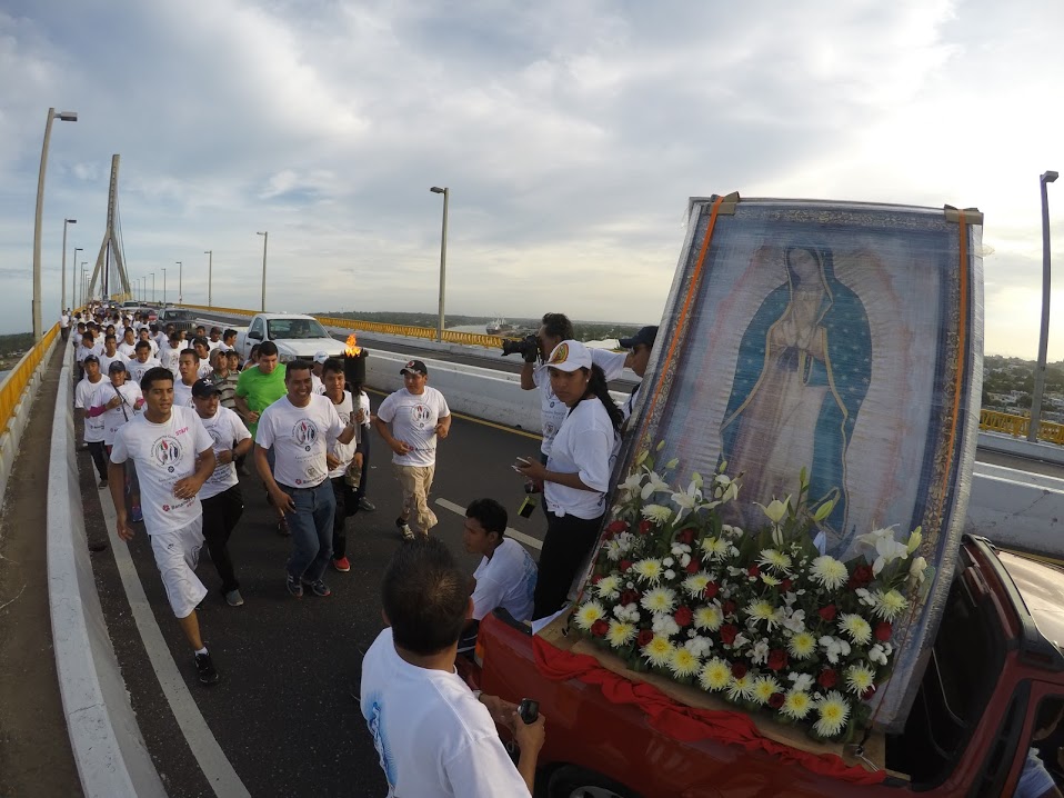 El contingente de peregrinos arribaron esta tarde a Tampico.