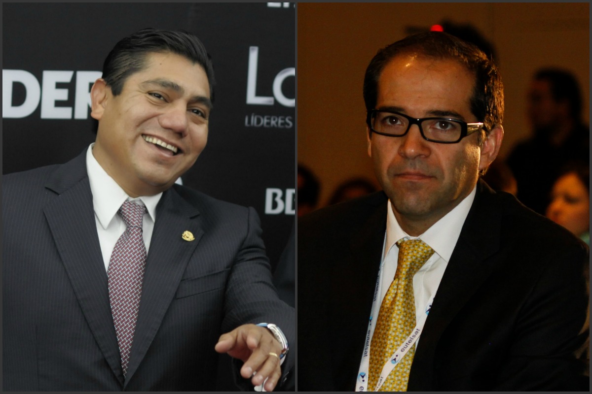 El panista Jorge Luis Preciado e Ignacio Peralta, del PRI.