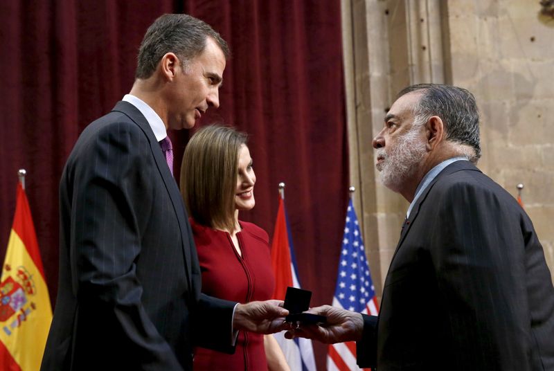 Francis Ford Coppola es recibido por los reyes de España. 