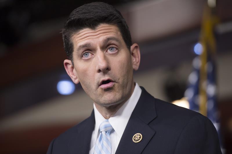 El representante republicano por Wisconsin, Paul Ryan, ayer, en la sede del Capitolio en Washington 