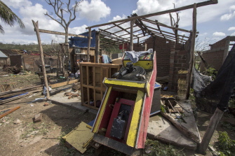 Una casa destruida tras el paso del huracán Patricia, este domingo en la comunidad de Chamela, en el sur de Jalisco