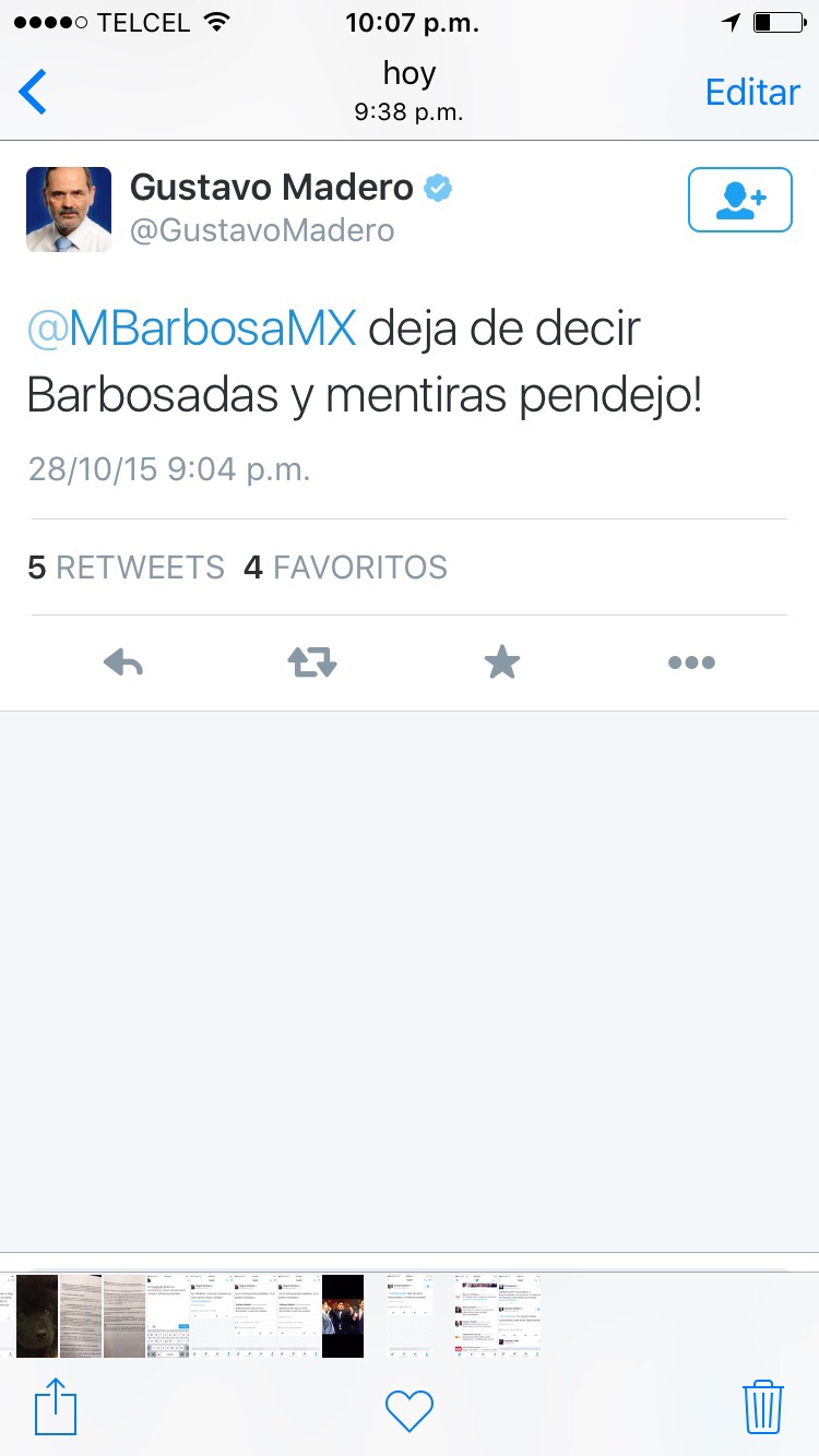 Discusión entre Barbosa y Madero sube de tono.