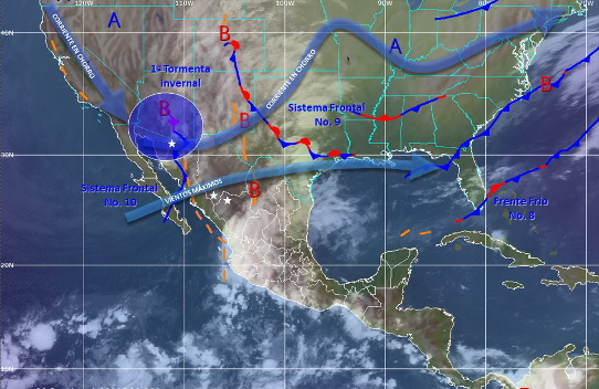 Este fin de semana se registrará la primera tormenta invernal. 