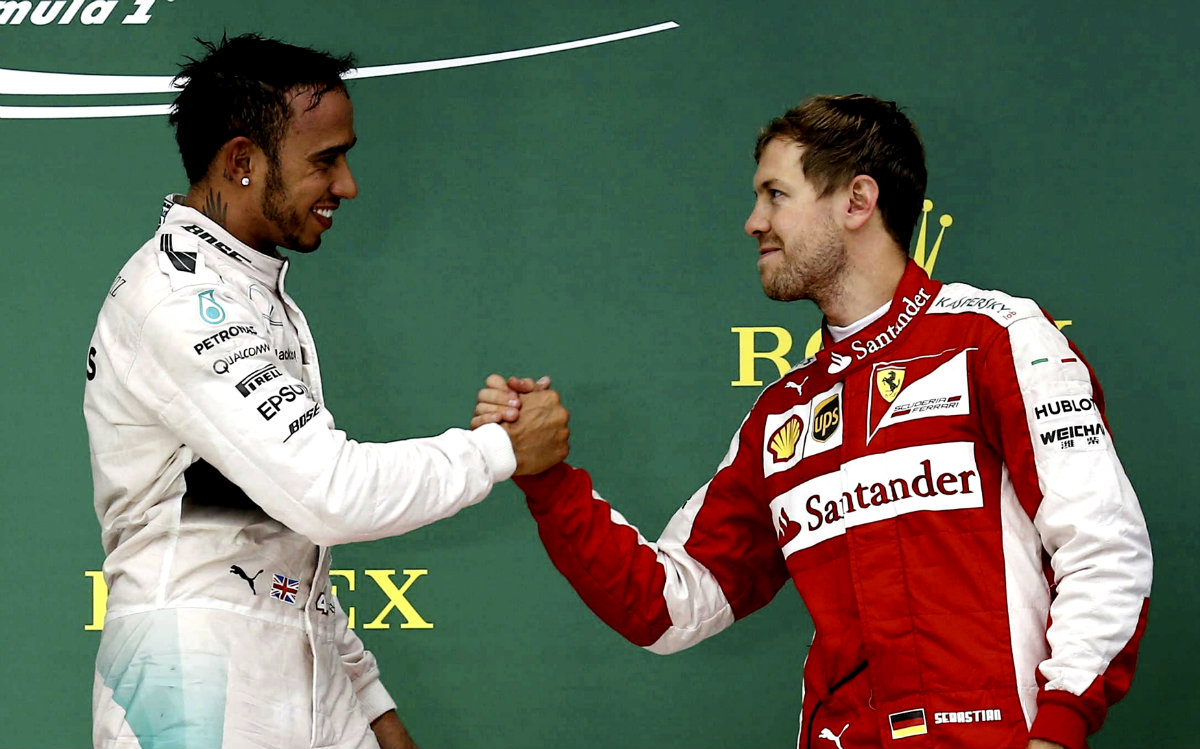 Hamilton y Vettel