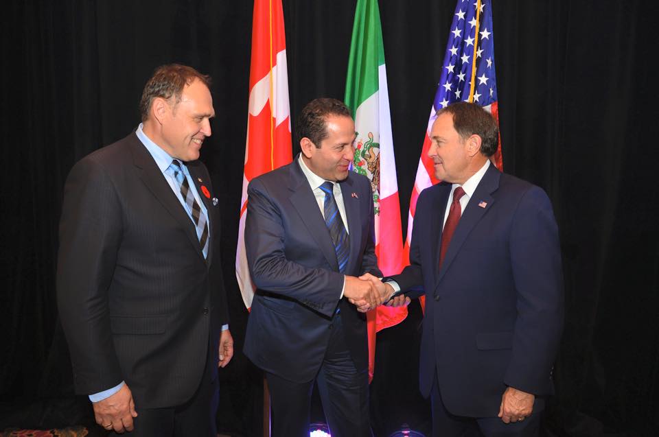 El gobernador Eruviel Ávila durante la Cumbre de Gobernadores y Premieres de América del Norte.