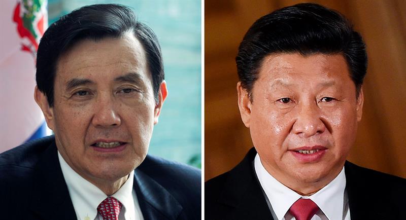 El presidente taiwanés, Ma Ying-jeou (i), y el presidente chino, Xi Jinping (d), en dos recientes fotografías