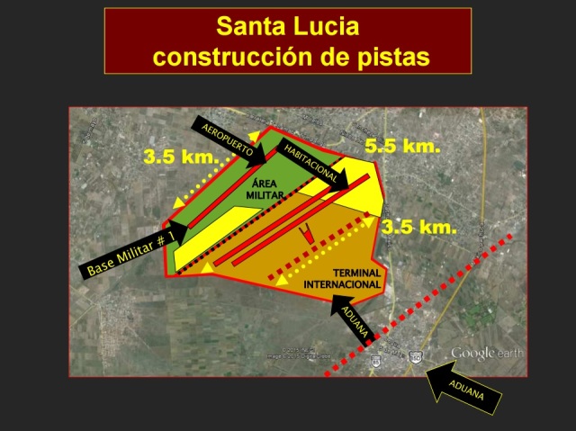Así será la distribución del aeropuerto de Santa Lucía, según el proyecto de AMLO.