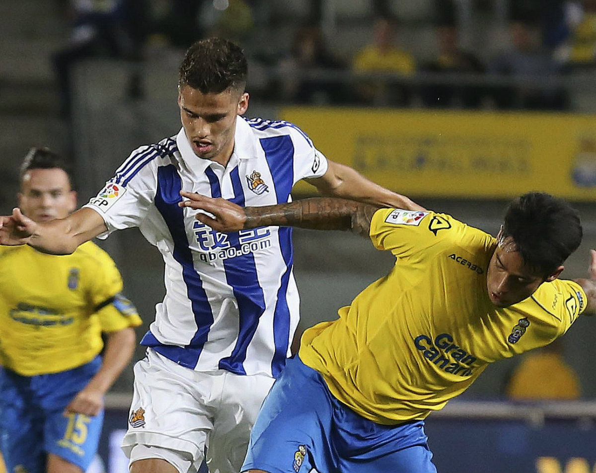 Diego Reyes en el duelo contra Las Palmas 