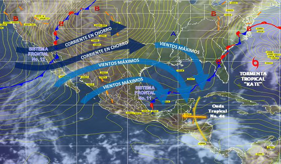 El frente frío 12 traerá lluvias y descenso en la temperatura.