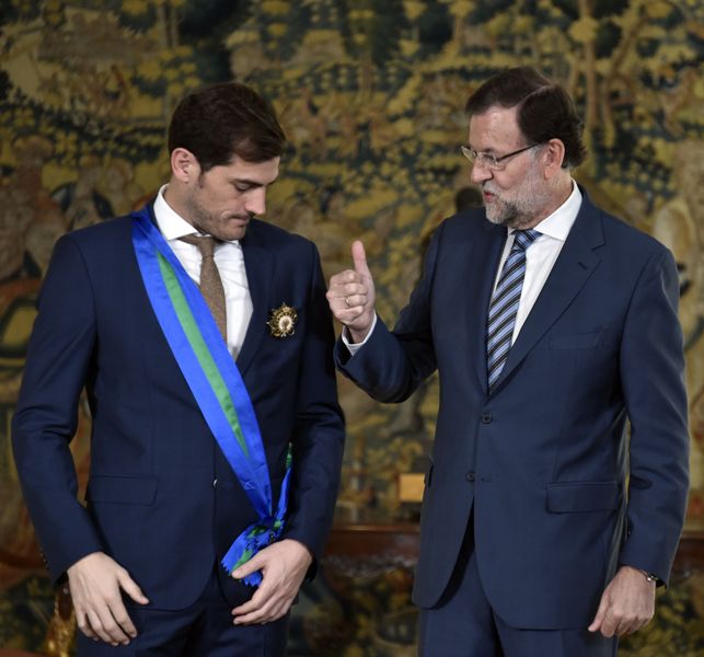 Iker Casillas y Mariano Rajoy