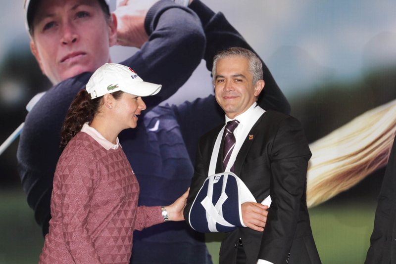 Lorena Ochoa y Miguel Ángel Mancera 