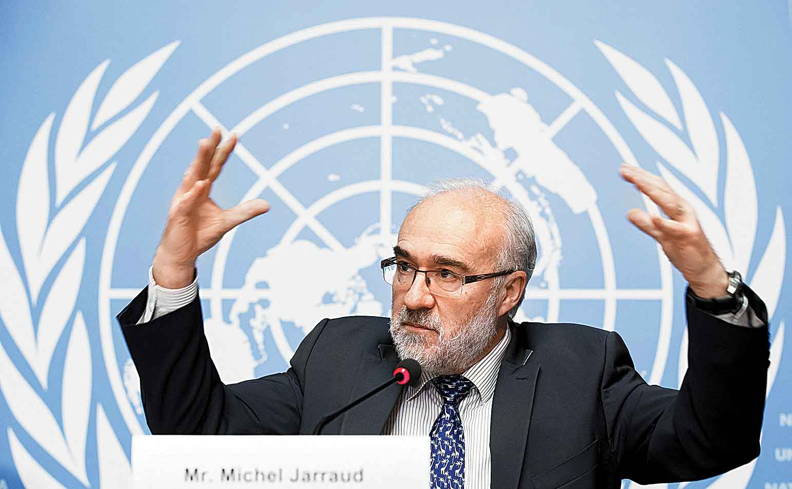 Michel Jarraud, secretario general del organismo internacional, presentó un informe de contaminantes en la atmósfera.