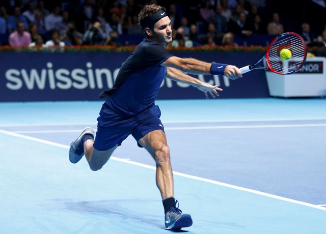 Roger Federer en el torneo de Basilea
