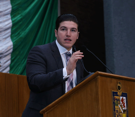 Samuel García, coordinador de la bancada de Movimiento Ciudadano en el Congreso del Estado.