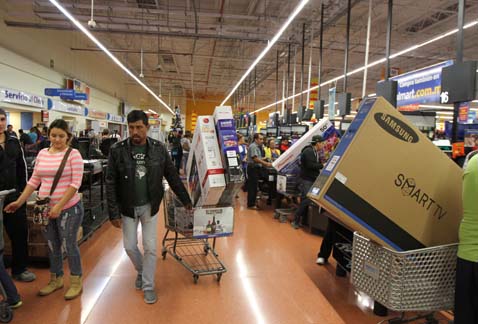 Las pantallas fueron las más acechadas por los compradores.