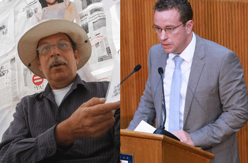 Mario Rodríguez Platas, activista de la diversidad sexual, y Gabriel Tláloc Cantú, diputado del PRI.