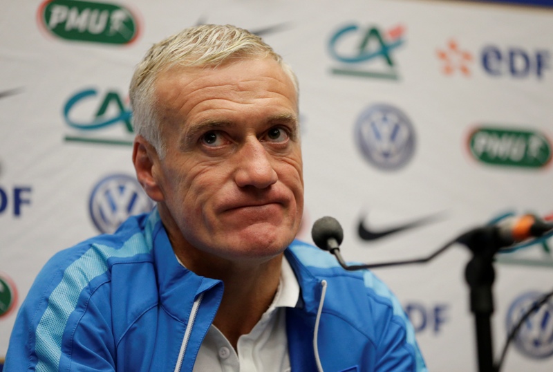 Didier Deschamps, técnico de la selección de Francia, en conferencia de prensa previo al duelo con Inglaterra