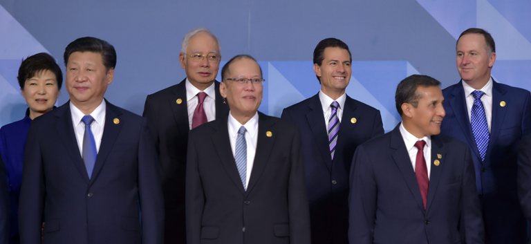 El presidente de México Enrique Peña Nieto durante la cumbre del APEC.