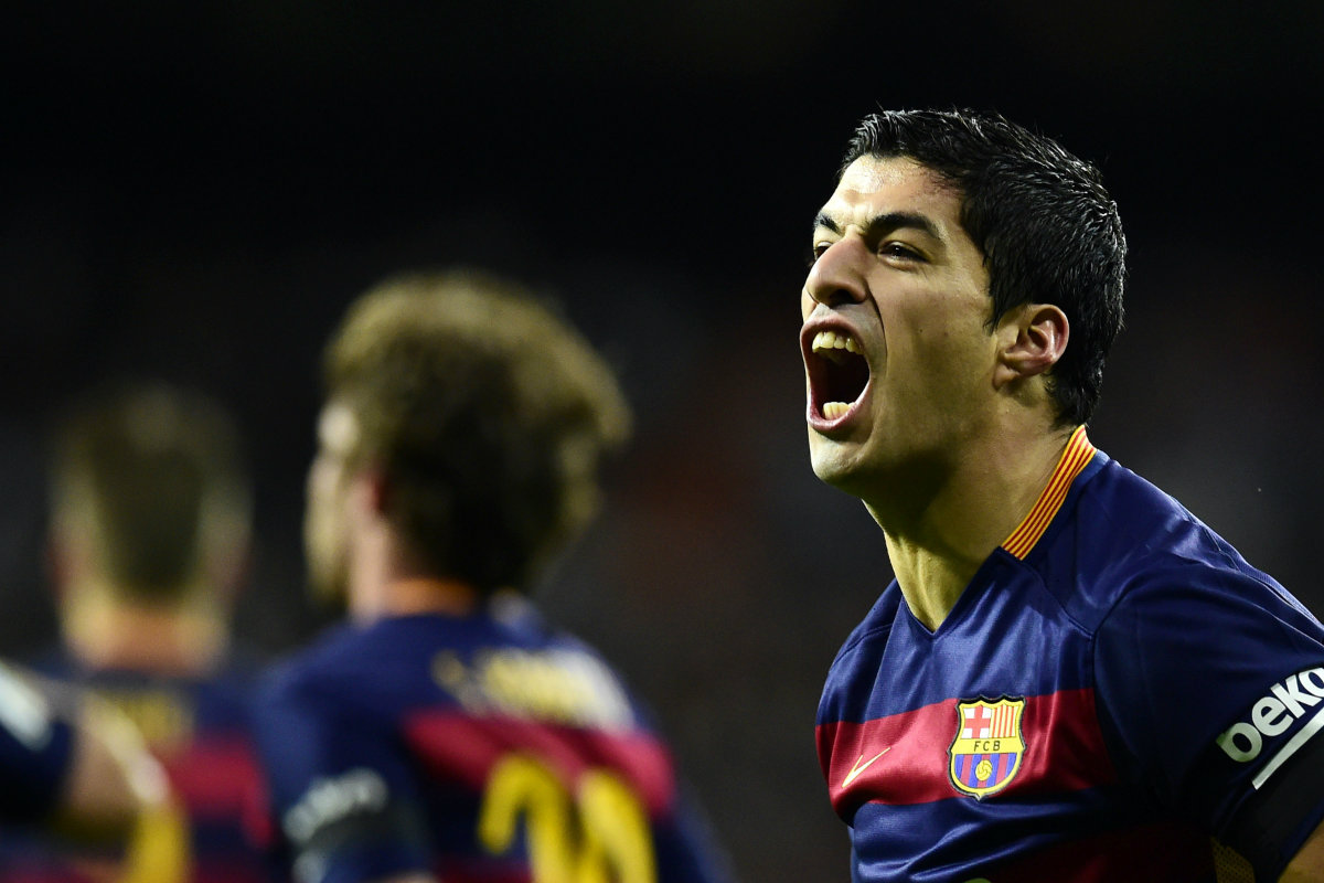 Luis Suárez abrió el marcador en el Bernabéu