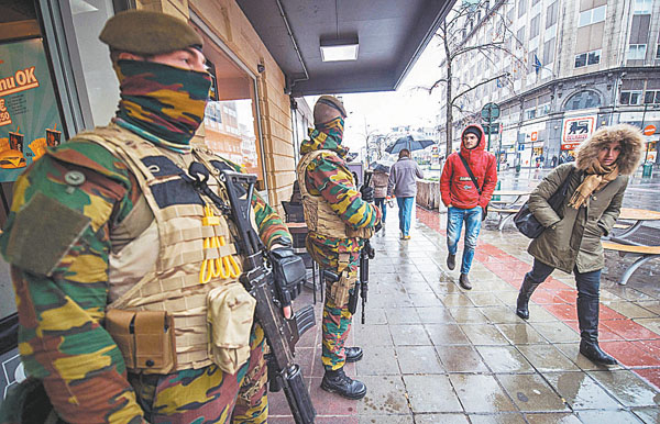 La capital de Bélgica amaneció ayer con extremas medidas de seguridad.