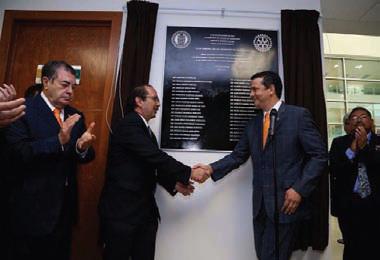 En el Congreso se develó una placa en honor a la labor de los rotarios.