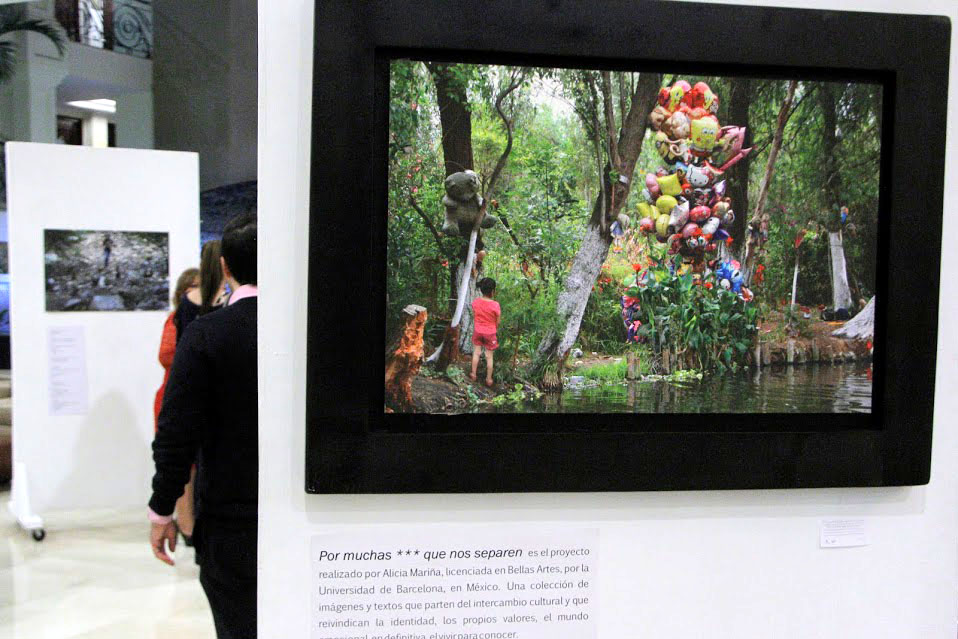 Bajo algunas fotografías (la mayoría) hay poemas escritos por la misma Alicia Mariña.