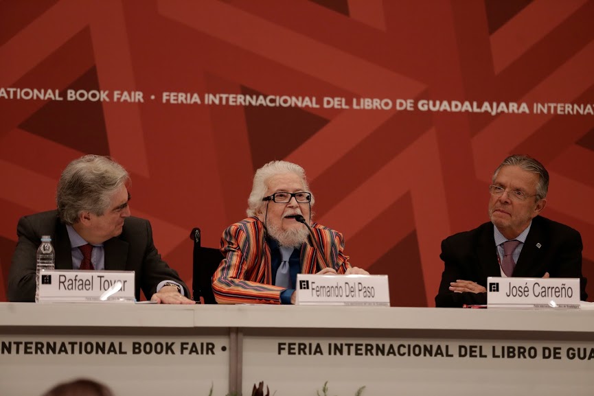 Fernando del Paso durante el homenaje que le dedicó la Feria Internacional del Libro de Guadalajara.