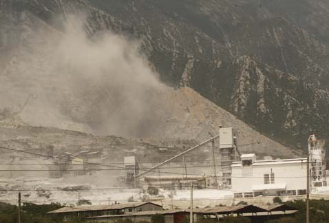 Las pedreras son una fuente importante de contaminación.