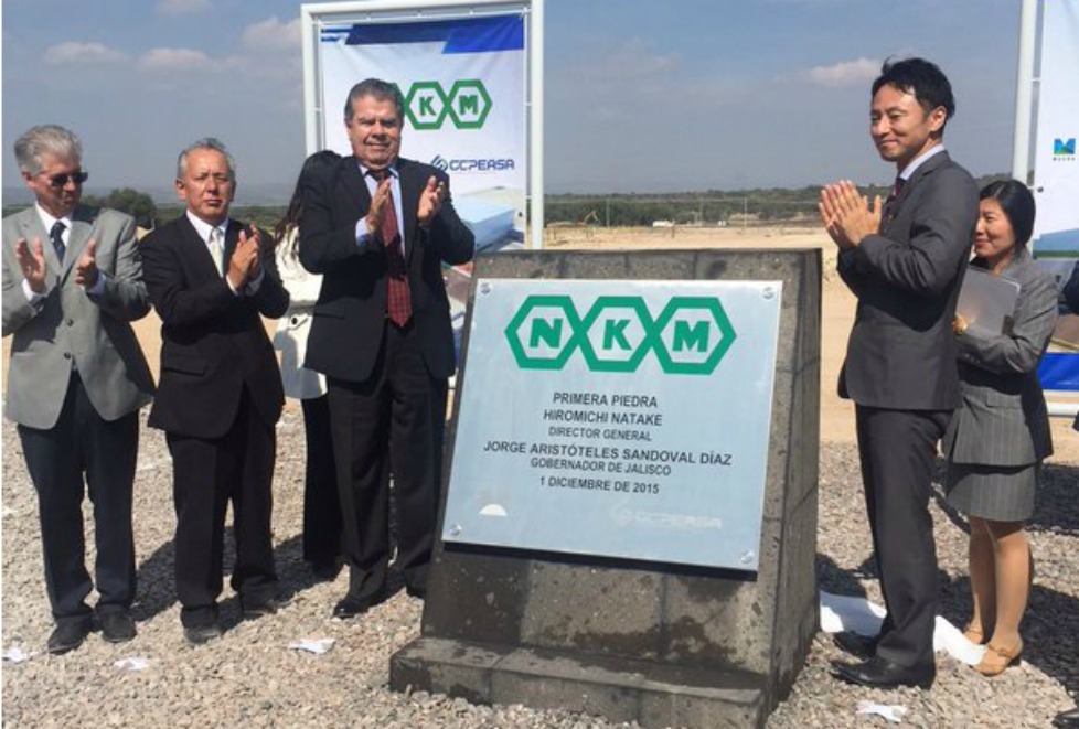 Hoy se colocó la primera piedra de la empresa Nissin Kakou, en el parque industrial Colinas de Lagos.