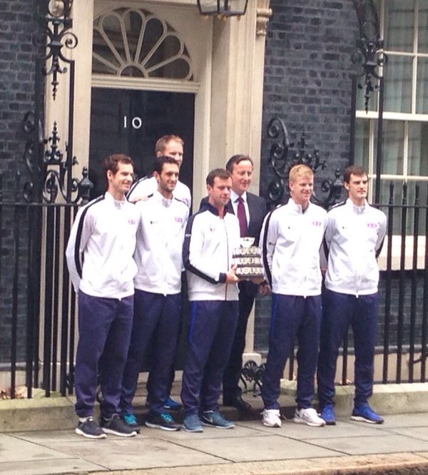 David Cameron recibió a los campeones de Copa Davis 
