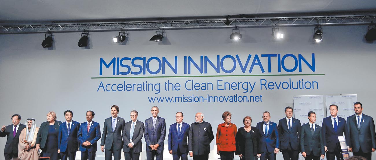 El fundador de Microsoft acompañó a los líderes de 20 de las principales economías mundiales en la presentación del programa Misión Innovación. 
