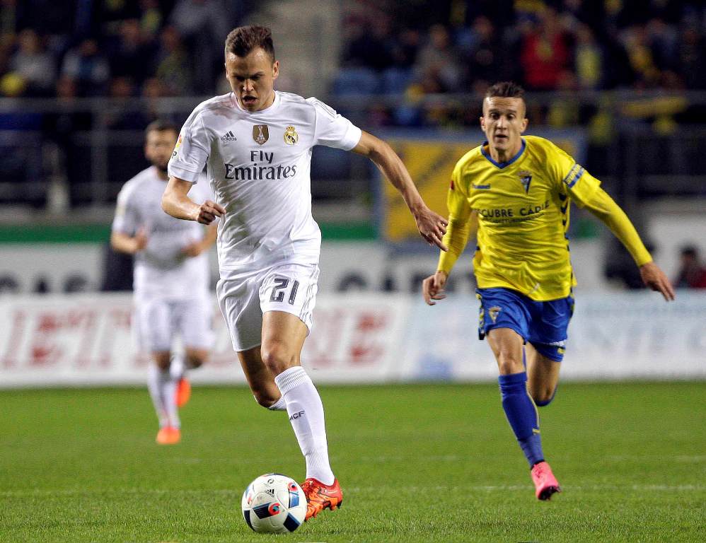 Denis Cheryshev en el duelo ante el Cádiz 