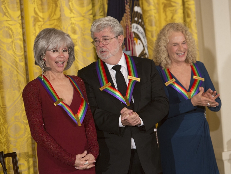 Rita Moreno, George Lucas y Carol King. 