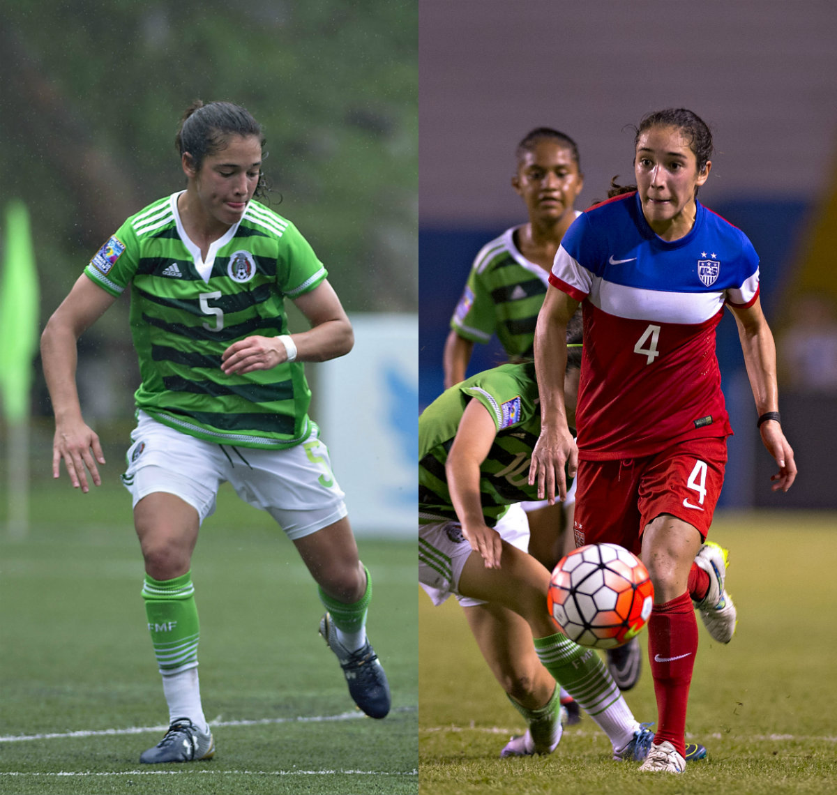 Mónica y Sabrina Flores en sus respectivas selecciones