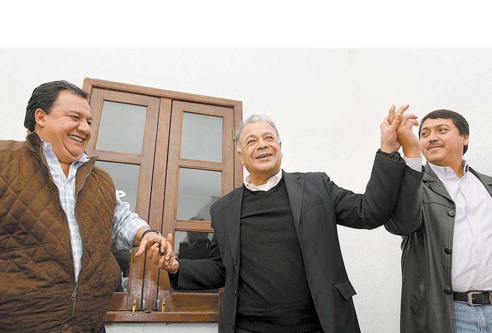 Óscar González, Alberto Anaya y Ramón Díaz.