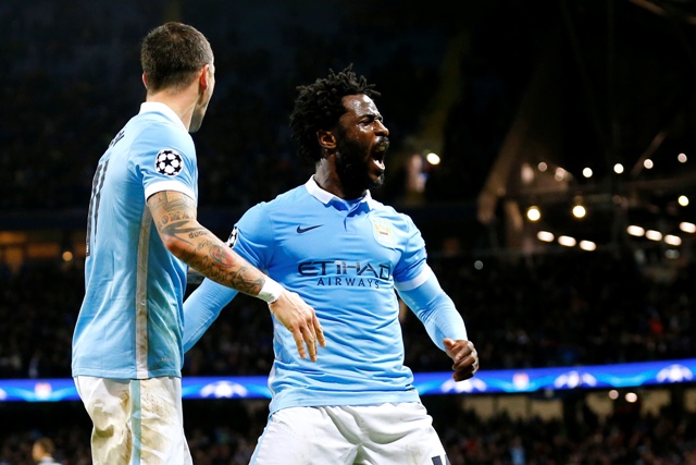 Wilfried Bony celebra el triunfo del Manchester City 