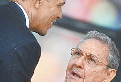 Mandatarios de EU y Cuba.