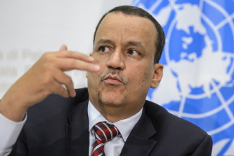 El enviado de la ONU para Yemen, Ismail Ould Cheikh Ahmedthe, hoy en Berna, Suiza