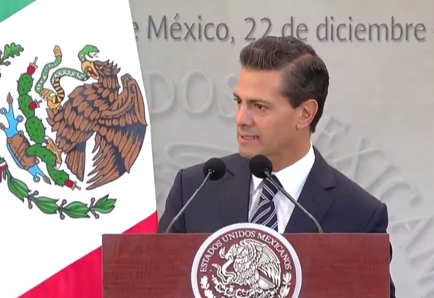 El presidente Enrique Peña Nieto al participar en el 200 aniversario luctuoso del Generalísimo Don José María Morelos y Pavón.