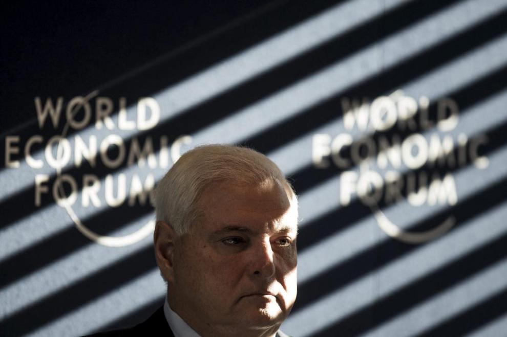 El ex presidente de Panamá, Ricardo Martinelli, en el foro de líderes internacionales de DAvos, Suiza, en 2014