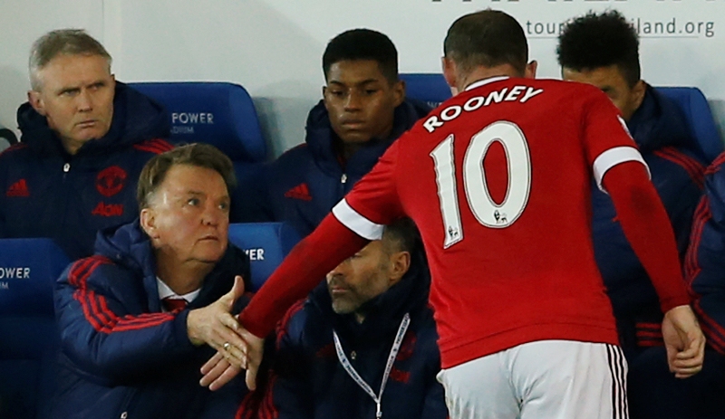 Louis Van Gaal  y Wayne Rooney
